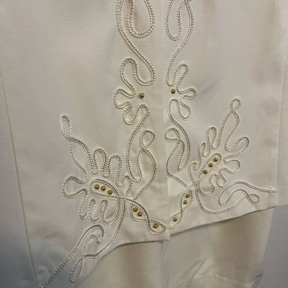 Vintage‎ 80s R&M Richard’s Ivory Jacket Blazer Wedding Dress Size 14
